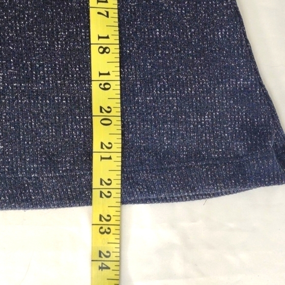 Violets & Roses blue sparkly mock neck long sleeve blouse, size PS, NWT - Picture 9 of 9